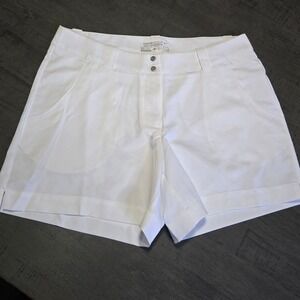 Nike Golf Womens White Dri Fit Shorts Tour Performance Size 8